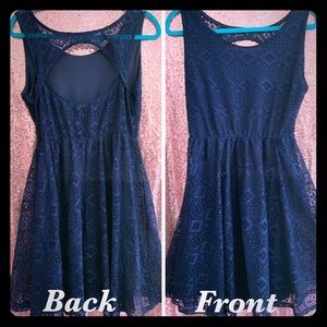 Navy Blue Lace Dress